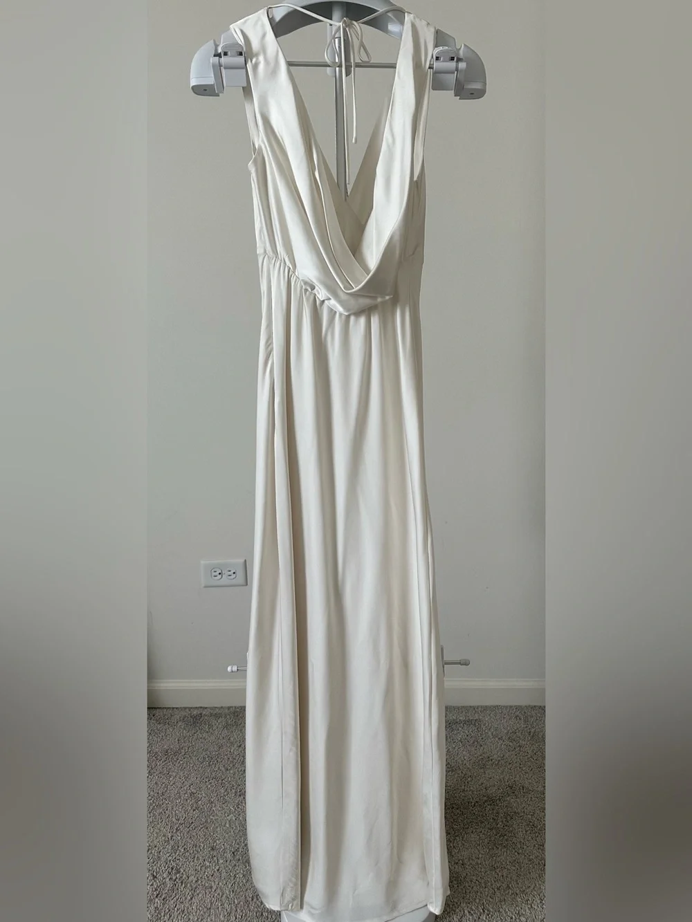 Abercrombie & Fitch Ivory Maxi Slip Dress